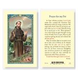 Prayer for My Pet Saint Francis Holy Card