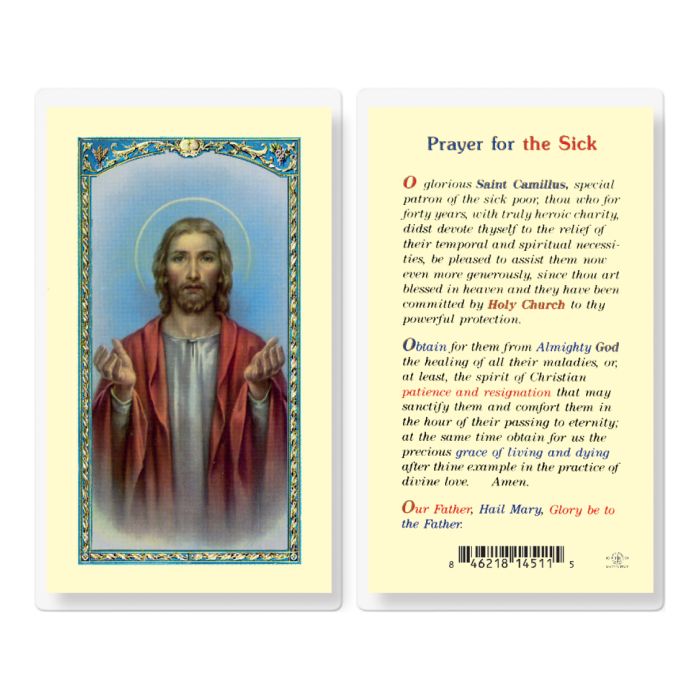 Prayer For Sick Laminated Prayer Card