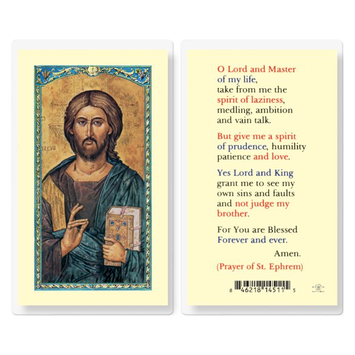 Prayer Of Saint Ephrem Laminated Prayer Card