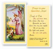 Prayer To Guardian Angel Boy Holy Card