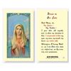 Prayer To Our Lady Immaculate Heart of Mary Laminated Prayer Card