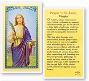 Prayer To St. Lucy Holy Card