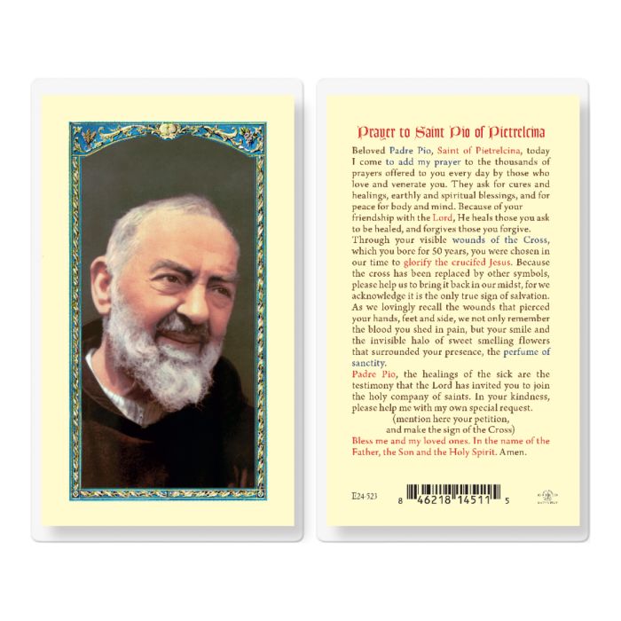 Saint Pio of Pietrelcina Holy Card