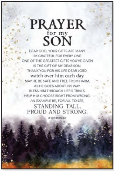 Prayer for My Son 6x9 Plaque