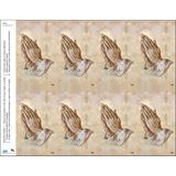 Praying Hands Print Your Own Prayer Cards - 12 Sheet Pack