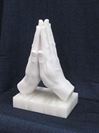 9" Praying Hands Alabaster Statue from Italy