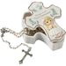 Precious Moments Blessings On Your First Communion Girl Rosary Box with White Rosary - 125189