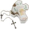 Precious Moments Blessings On Your First Communion Girl Rosary Box with White Rosary