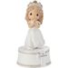 Precious Moments Holy Communion Girl Musical Plays The Lord's Prayer, Resin 6"H - 125191
