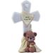 Precious Moments Jesus Loves Me 6.5" Standing Cross with Teddy Bear - 125175