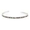 Proverbs 3:5 Trust in the Lord With All Your Heart Blessing Band, Silver