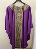 Purple Chasuble - Roncalli Orphries, Halo and Galloon Trim