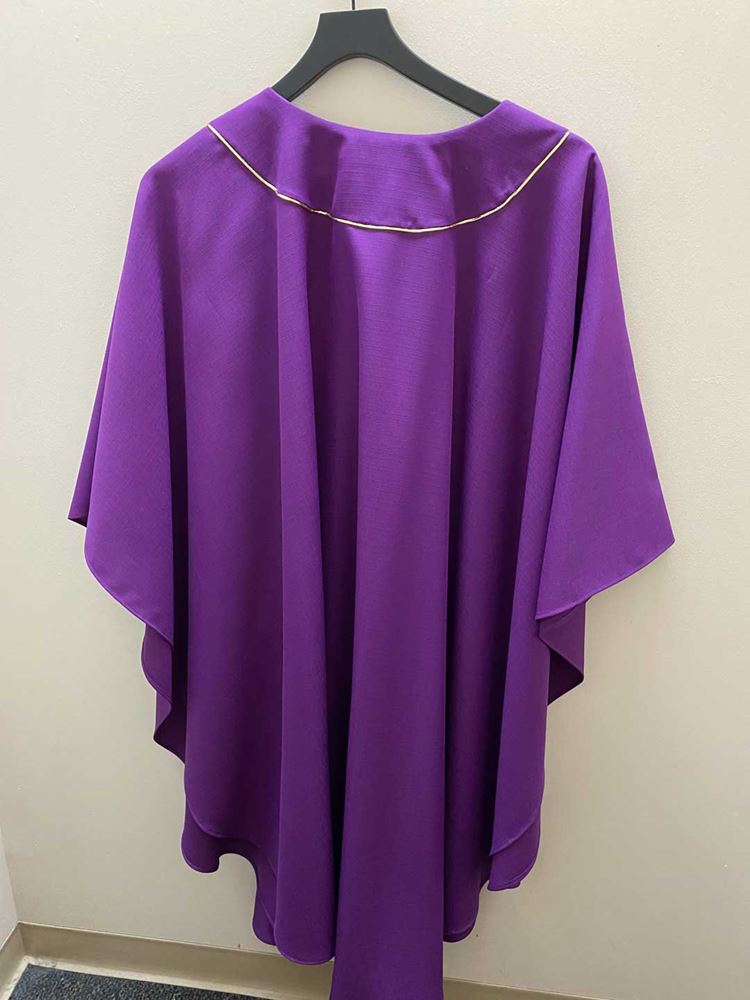 Purple Chasuble with Crown, Star, Crib Applique