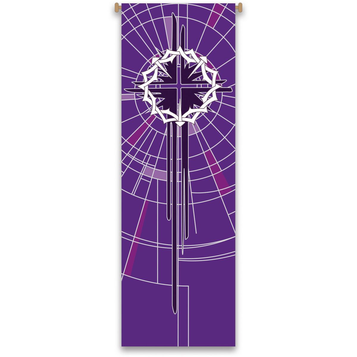 Purple Crown of Thorns Printed Banner
