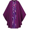 Purple Gothic Chasuble with Plain Collar