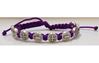 Purple and Silver St. Benedict Blessing Bracelet with Story Card