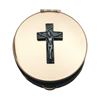 Pyx with Pewter Crucifix