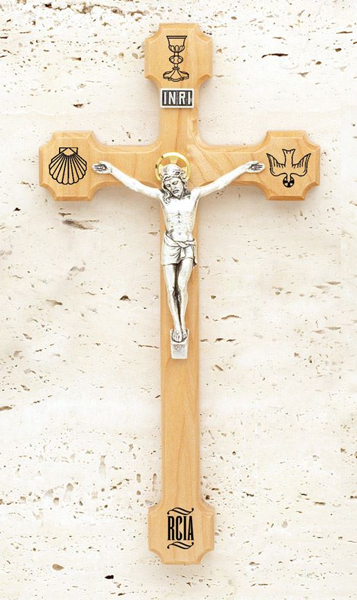 RCIA Maple Wood 8" Wall Crucifix