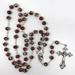Red Cloisonne 8mm Bead Italian Rosary - 122344