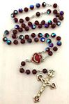Red Confirmation Crystal Bead Rosary