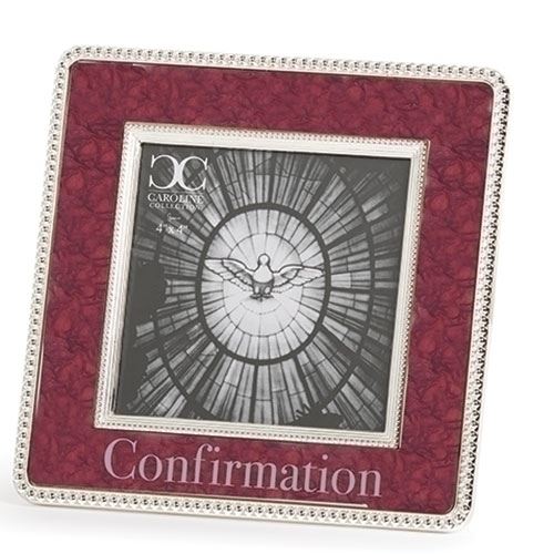 Red Confirmation Frame, holds 4x4 photo