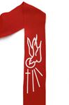 Red Confirmation Scarf with White Dove
