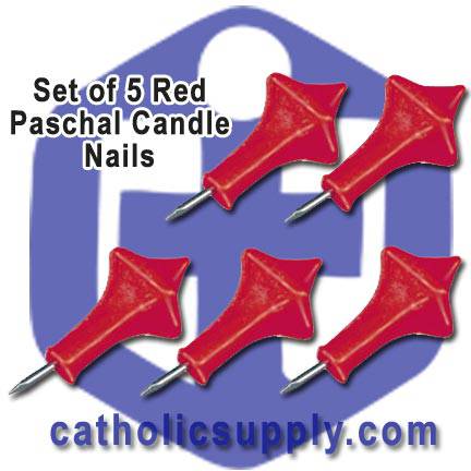 Red Paschal Nails Set/5