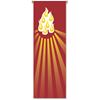 Red Pentecost Flames Banner