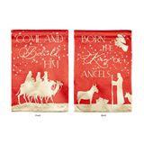 Red and Gold Christmas Night Garden Lustre Double Sided