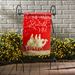 Red and Gold Christmas Night Garden Lustre Double Sided - 121660