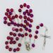 Red and Purple Translucent Bead Rosary from Italy - 122246