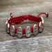 Red and Silver St. Benedict Blessing Bracelet with Story Card