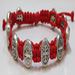 Red and Silver St. Benedict Blessing Bracelet - 04405