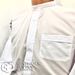 Reliant Neckband Collar White Shirt, Long Sleeve - TFS7171W