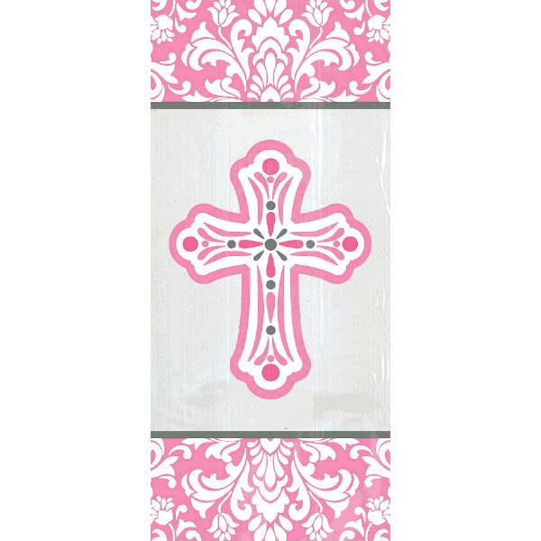Religious Small Party Bags - Pink Cross, 20/pkg