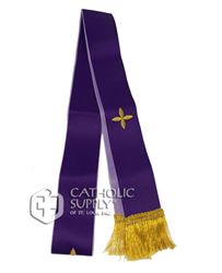 Reversible Ritual Stole with Embroidered Crosses, Made in Italy