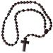 Rose Carved 10mm Jujube Wood Rosary - 123660