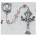 Rose Glass Bead Dogwood Rosary