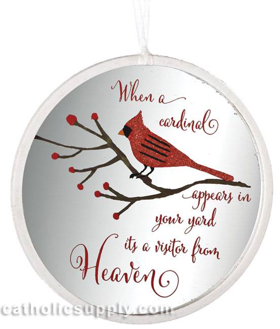 visitor from heaven cardinal memorial ornament