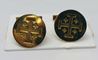 Round Gold Jerusalem Cross Cuff Links Made in Italy