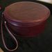 Round Leather Zucchetto Case - 58808
