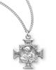 St. Francis / St. Anthony Sterling Silver Medal on 18" Chain