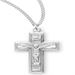 Sterling Silver Wide Crucifix on 18" Chain