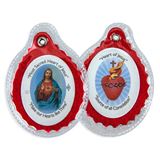 Sacred Heart Badge Sealed in Soft Plastic Case