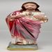 Sacred Heart of Jesus 13" Pearlized Statue from Italy with Rhinestone Halo - 125374