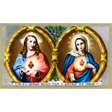 Sacred Hearts of Jesus and Mary Paper Prayer Card, Pack of 100