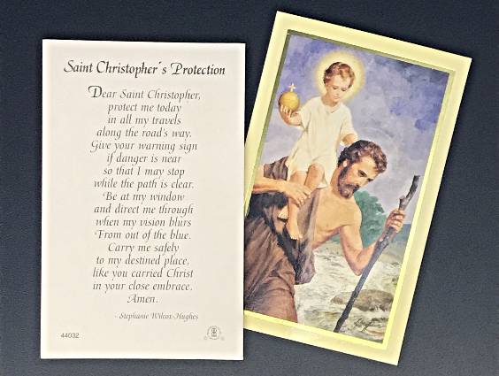 Saint Christopher's Protection Prayercard 100/PK