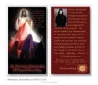 Saint Faustina's Vision of The Divine Mercy 2.5" x 4.5" Laminated Prayer Card