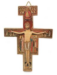 San Damiano Cross 4.5" with Gold