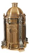 Sanctus Bronze Bas Relief Sculpted Tabernacle with Dome